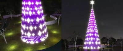 Imagem do post Nubank ilumina o Natal de São Paulo com árvore roxa de 57m no Parque Ibirapuera